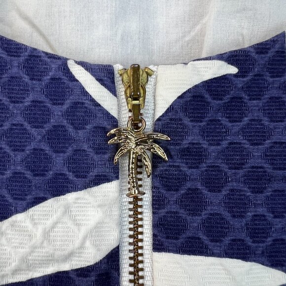 Lilly Pulitzer Blue Johnny B Green Appliqué Front Delia Shift Dress  Sz 0 XS - Picture 13 of 15